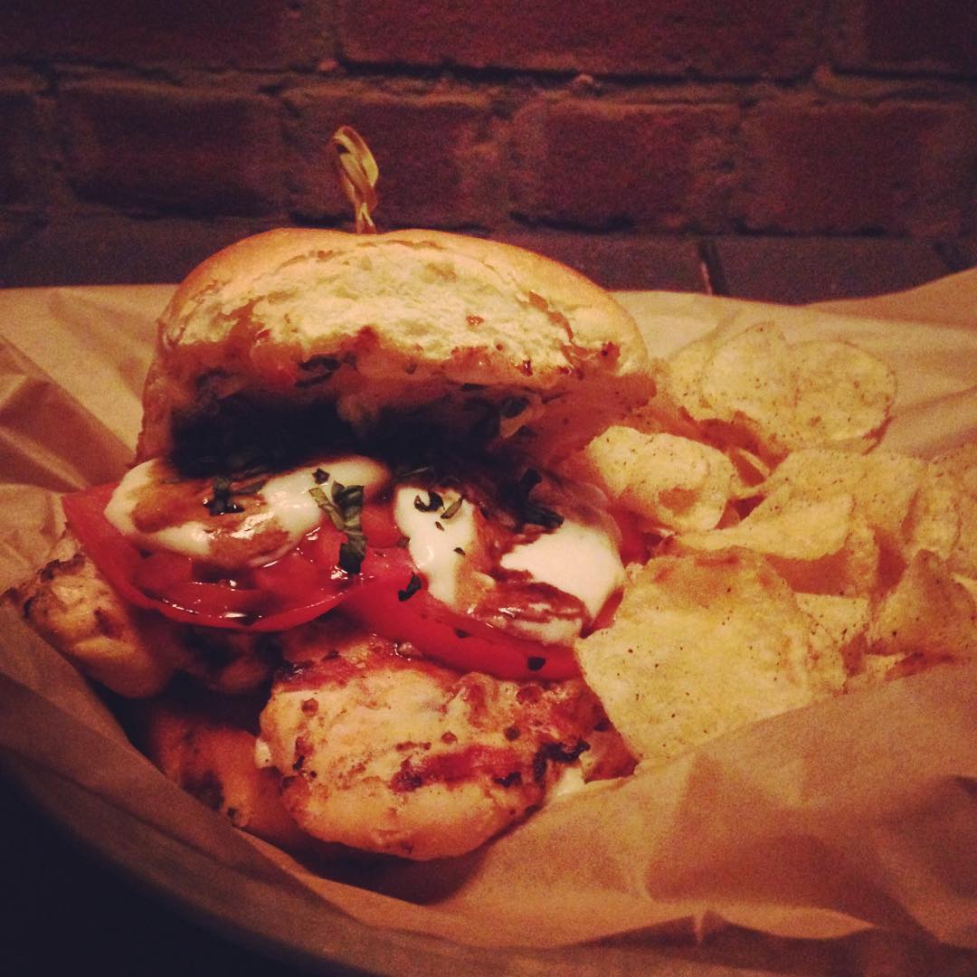 Order Chicken Caprese Sandwich food online from Hollywood Gardens / Brixton Brewing store, Rochester on bringmethat.com