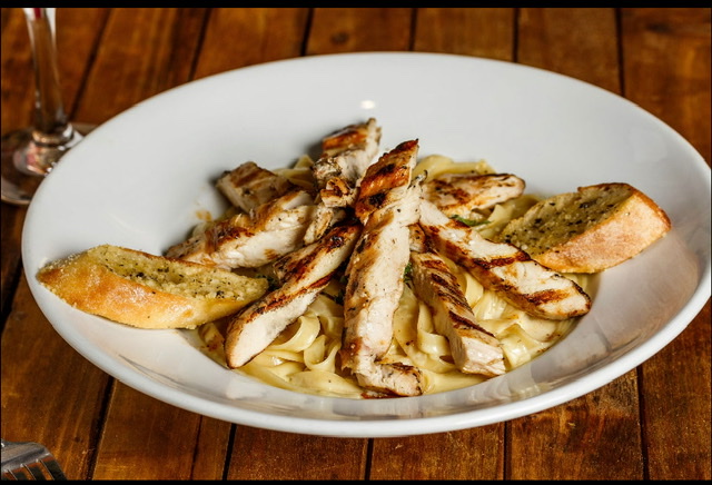 Order Grilled Chicken Pasta food online from Mezza Grille store, Houston on bringmethat.com