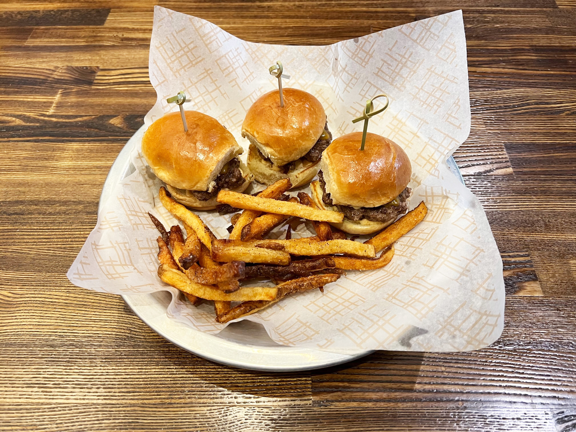 Order *NEW* Cheeseburger Sliders food online from Ten Pin Alley store, Hilliard on bringmethat.com