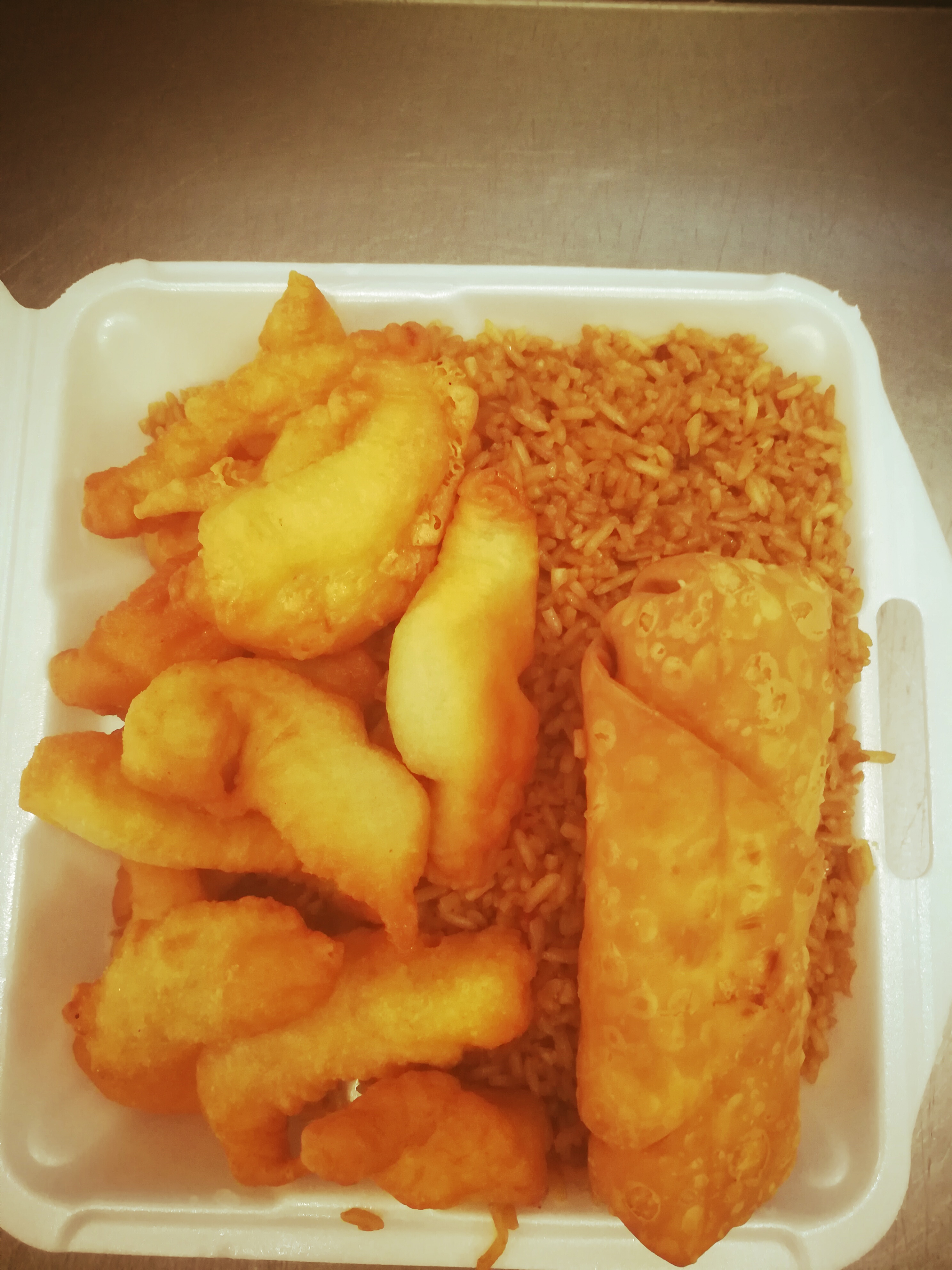 Order C14. Sweet and Sour Chicken Combo food online from Canton Wok store, Pawtucket on bringmethat.com