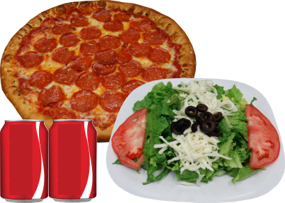 Order # 5. Large 1-Topping Pizza, 1- Large Italian Salad Special food online from Di Marcos Pizza store, Santa Clarita on bringmethat.com