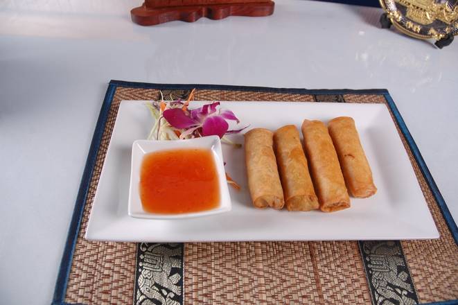 Order Crispy Spring Rolls (4) food online from Saap Lao Thai Cuisine store, New Castle on bringmethat.com