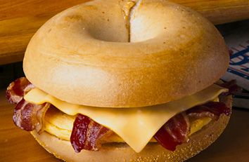 Order Egg, Cheese and Bacon Sandwich Breakfast food online from The Great American Bagel store, Morton Grove on bringmethat.com