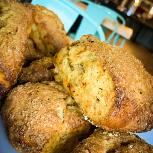 Order Rosemary & Sun-dried Tomato Scone. food online from De Fer Coffee & Tea store, Pittsburgh on bringmethat.com