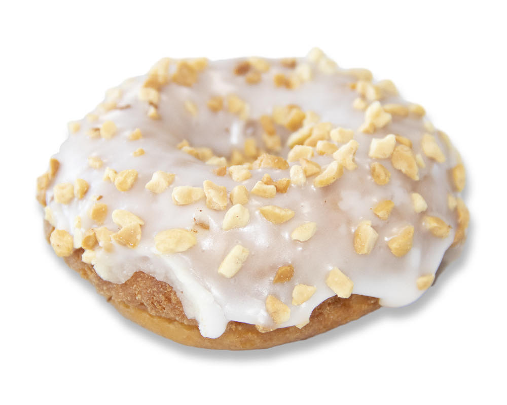Order Peanut on White Frosting Cake food online from Honey Donuts store, Crowley on bringmethat.com