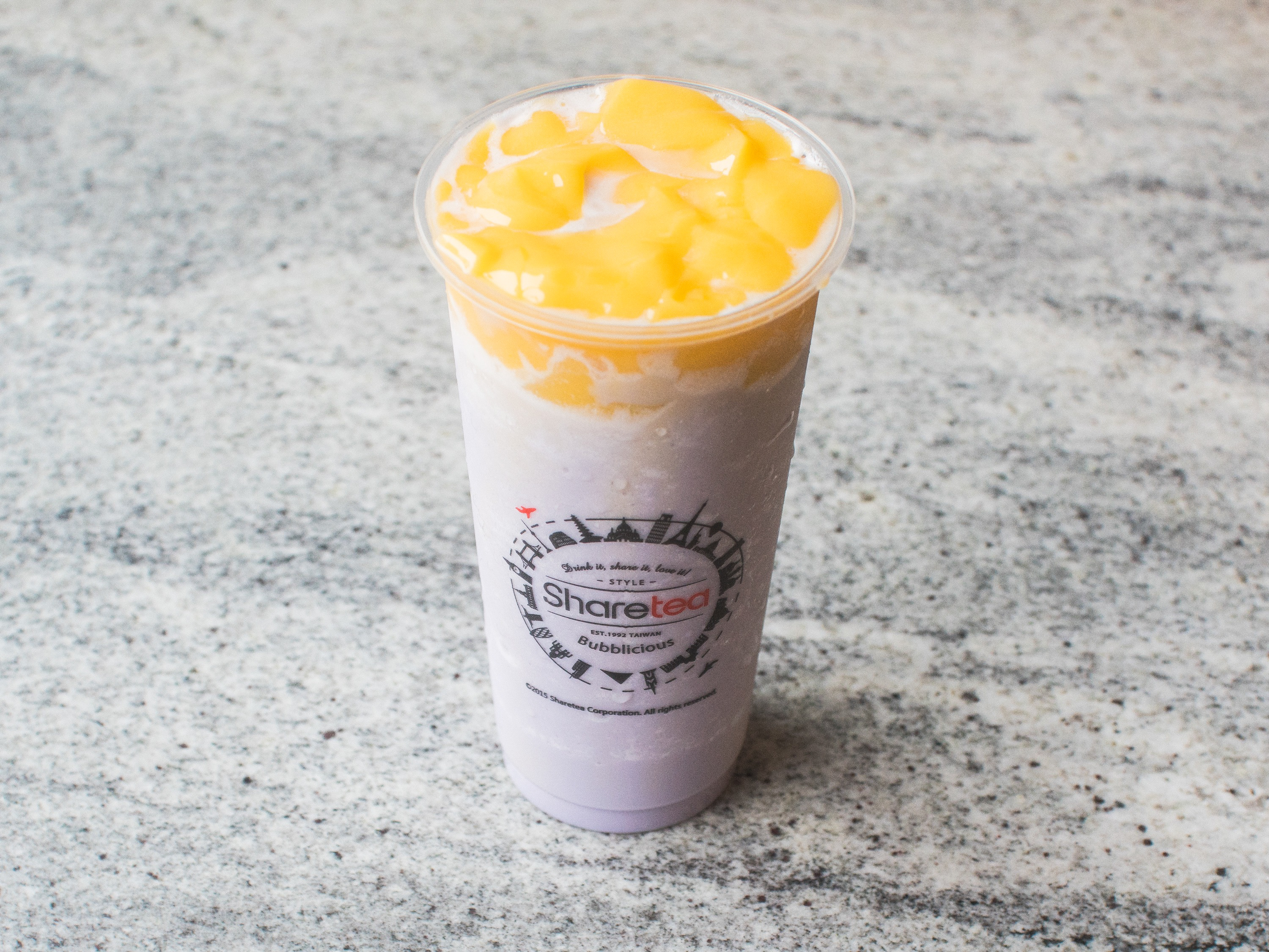 Order Taro Ice Blended with Pudding food online from Sharetea store, Charlotte on bringmethat.com