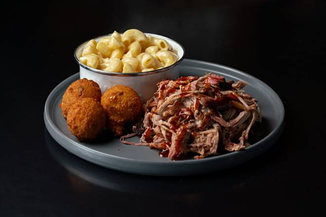 Order 1 Meat Plate food online from R&R Barbeque store, South Jordan on bringmethat.com