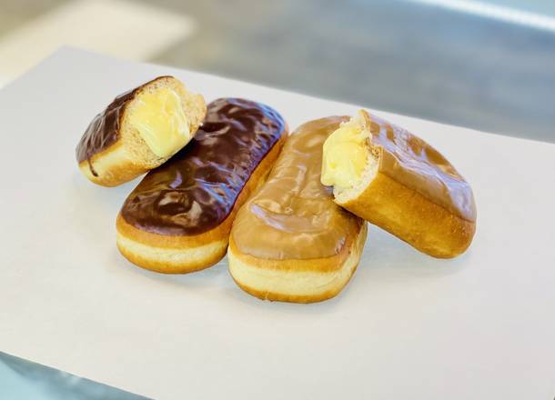 Order Long John with Chocolate Iced food online from Shipley Donuts store, Wichita Falls on bringmethat.com
