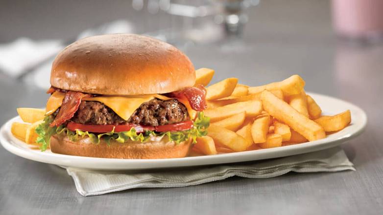 Order Bacon Cheeseburger food online from Lakeview Restaurant store, Coventry on bringmethat.com