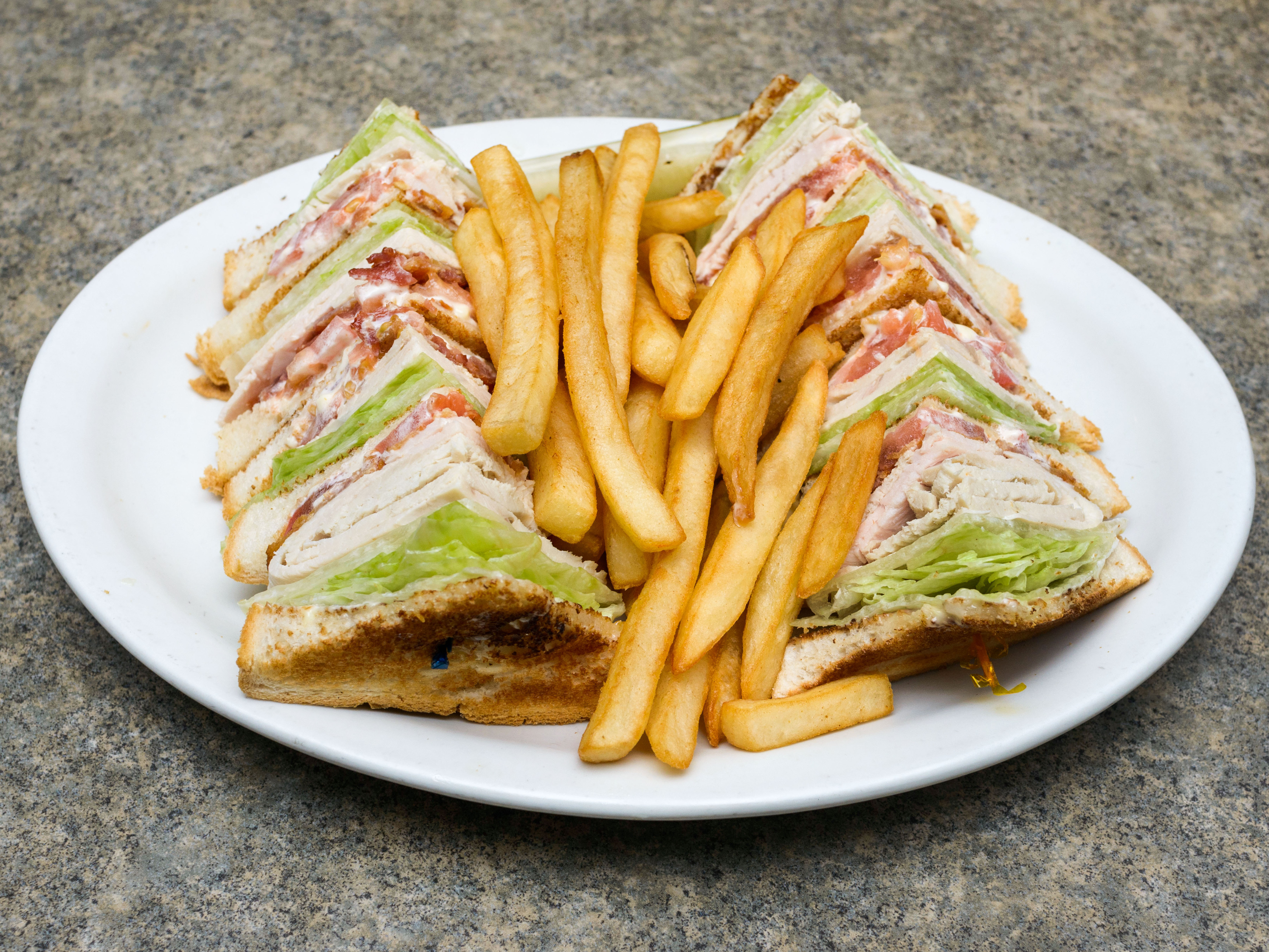Order Turkey Club with fries food online from Al And Andy store, Schiller Park on bringmethat.com