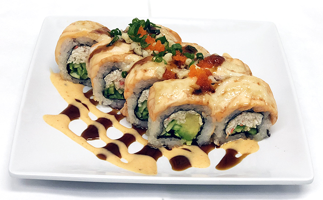 Order Baked Salmon Roll food online from Sushi Taka store, Irvine on bringmethat.com