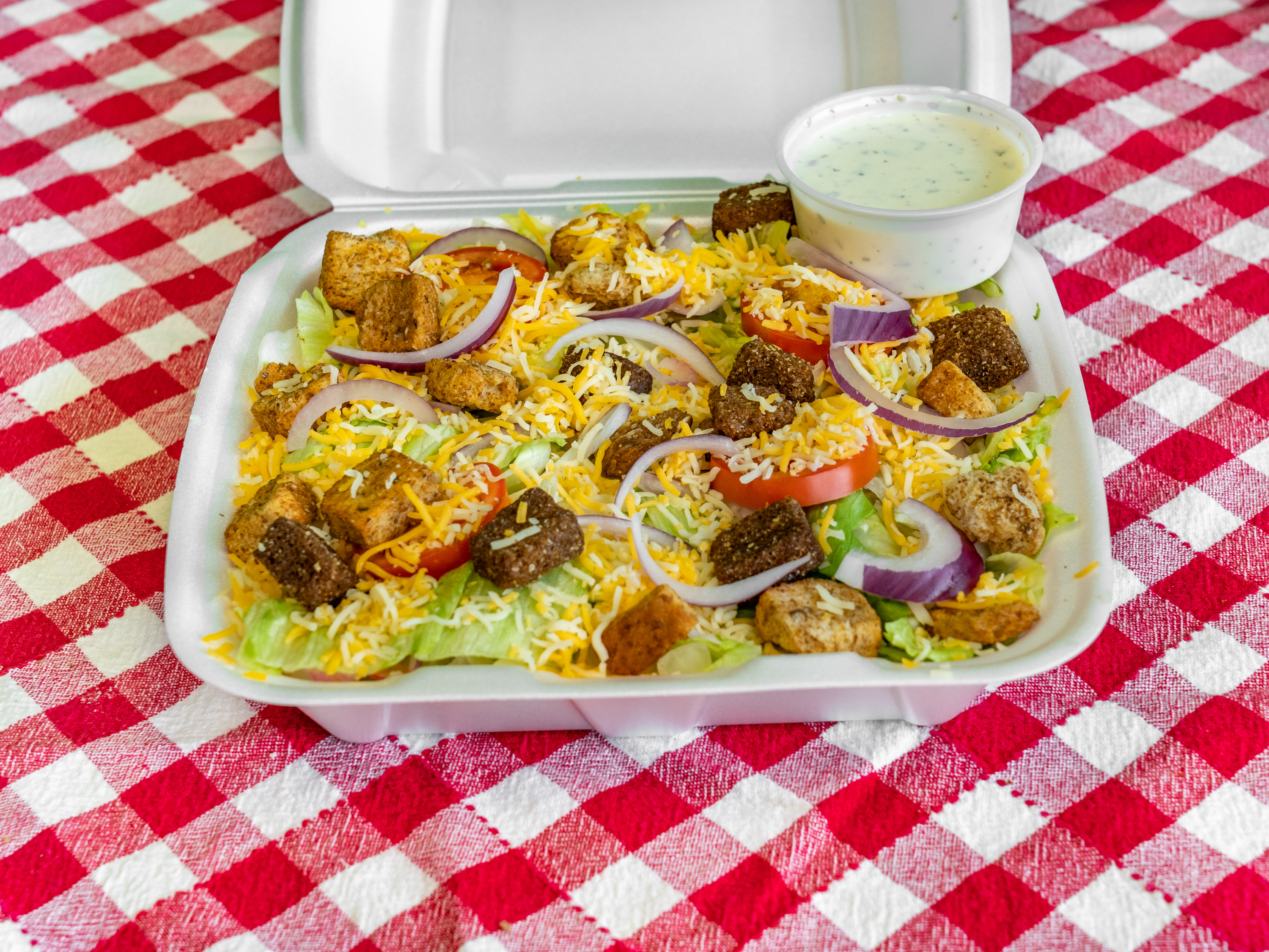 Order The Garden Salad food online from What Up Dough Pizzeria store, Utica on bringmethat.com
