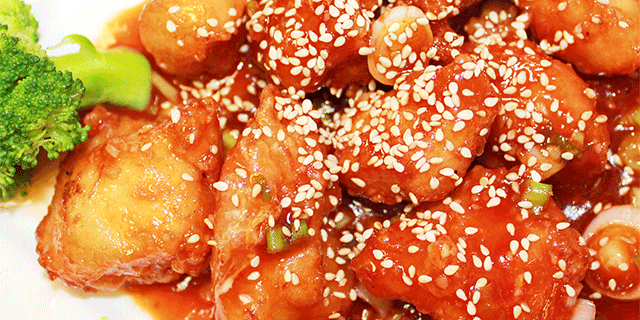 Order SESAME CHICKEN (LUNCH) food online from Sushi Iwa store, Apex on bringmethat.com
