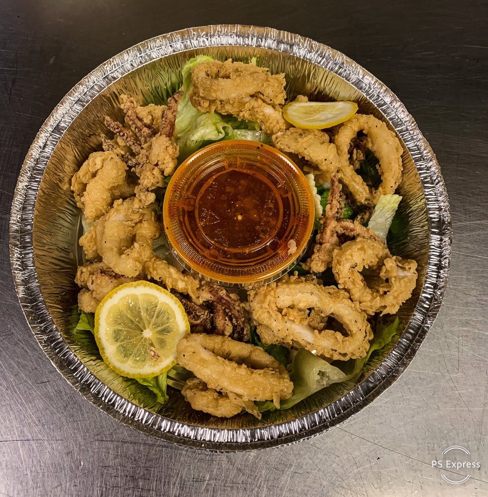 Order Fried Calamari - Appetizer food online from Mangia Bella Pizza store, Somerville on bringmethat.com