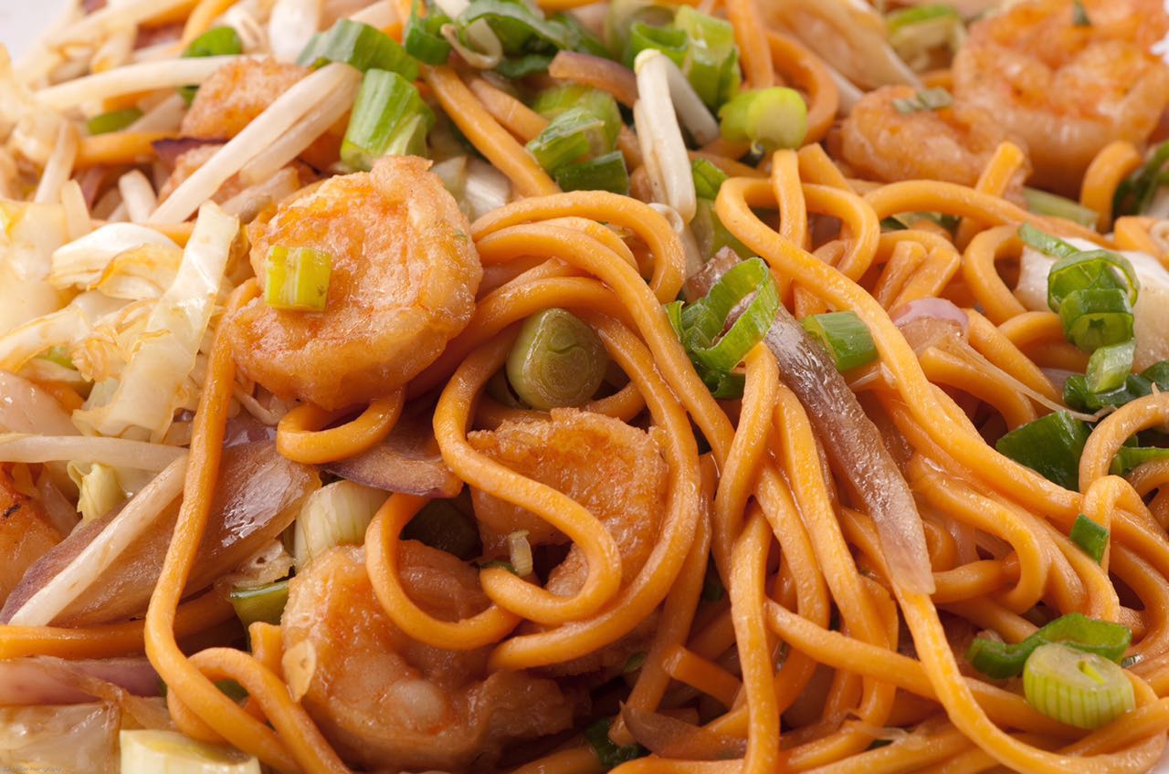Order Shrimp Chow Mein Noodle food online from China A Go Go store, Las Vegas on bringmethat.com