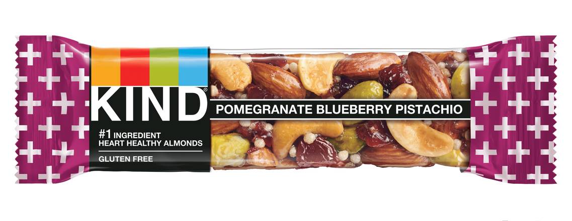 Order Kind Bar Pomegranate Blueberry Pistachio food online from Deerings Market store, Traverse City on bringmethat.com