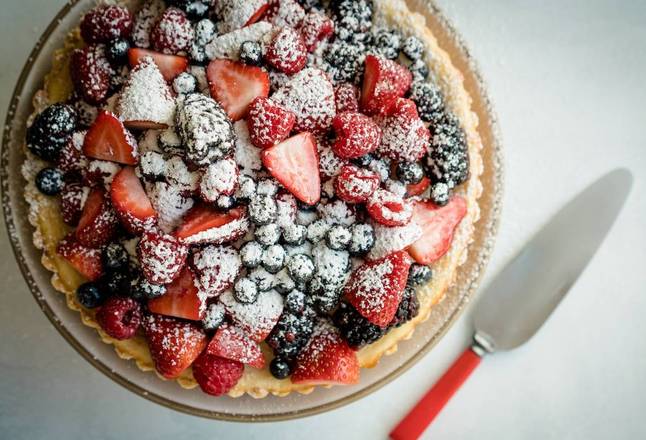 Order 8" Whole Mixed Berry Tart food online from Lb Cake Stop store, Baldwin Park on bringmethat.com
