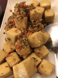Order M17. 椒盐豆腐 Tofu with Salt & Pepper food online from Sichuan Hot Pot 九寨溝火锅川菜 store, Cleveland on bringmethat.com