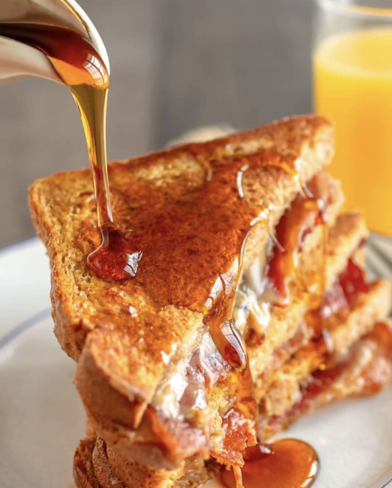 Order Xtra Stuffed Bacon & Syrup French Toast food online from Pho Cafe Plus store, Los Angeles on bringmethat.com