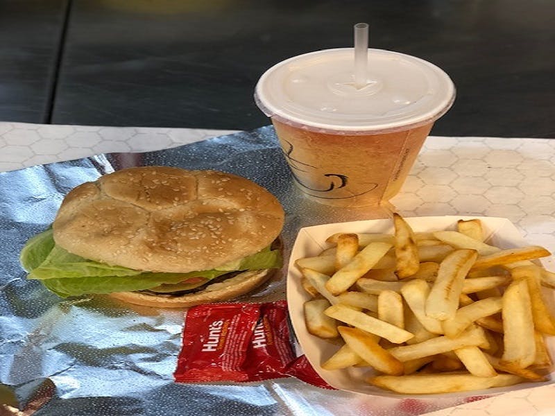 Order Hamburger Meal - Burger food online from Pizza World store, North Las Vegas on bringmethat.com