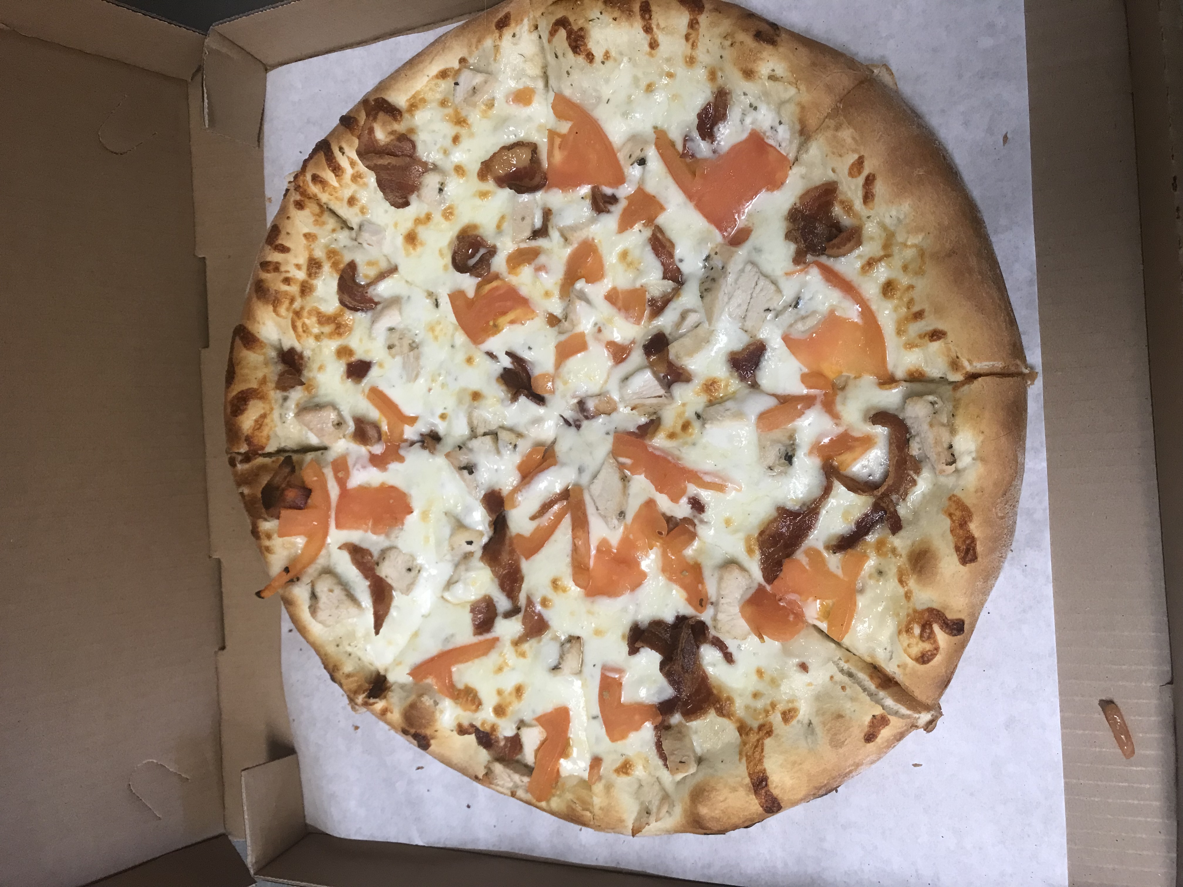 Order Chicken Ranch Pizza food online from Papas Pizza store, San Diego on bringmethat.com