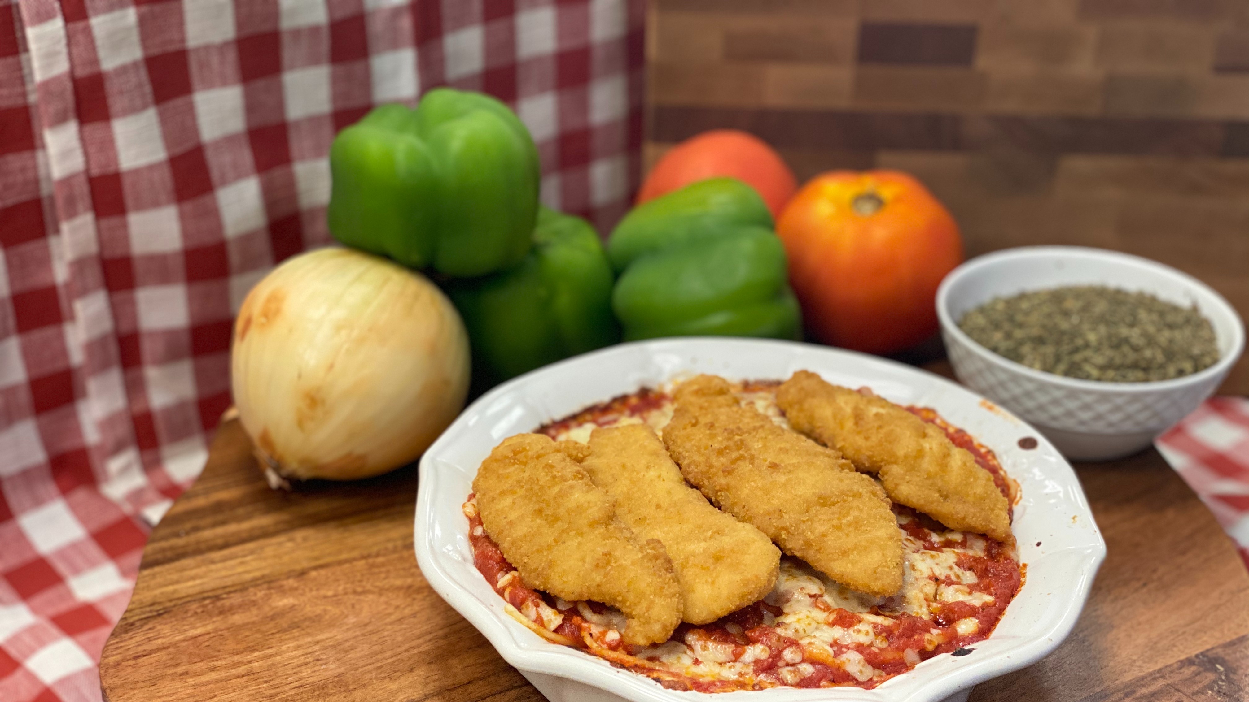 Order Chicken Parmesan with Spaghetti food online from Manny & Olga's Pizza store, Washington on bringmethat.com