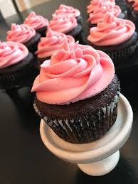 Order Pink Chocolate Cupcake food online from Small Cupcakes and Cake Factory store, Raleigh on bringmethat.com