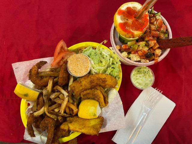 Order Fish, Shrimps, and Chips food online from Taqueria El Tapatio 7 store, Oxnard on bringmethat.com