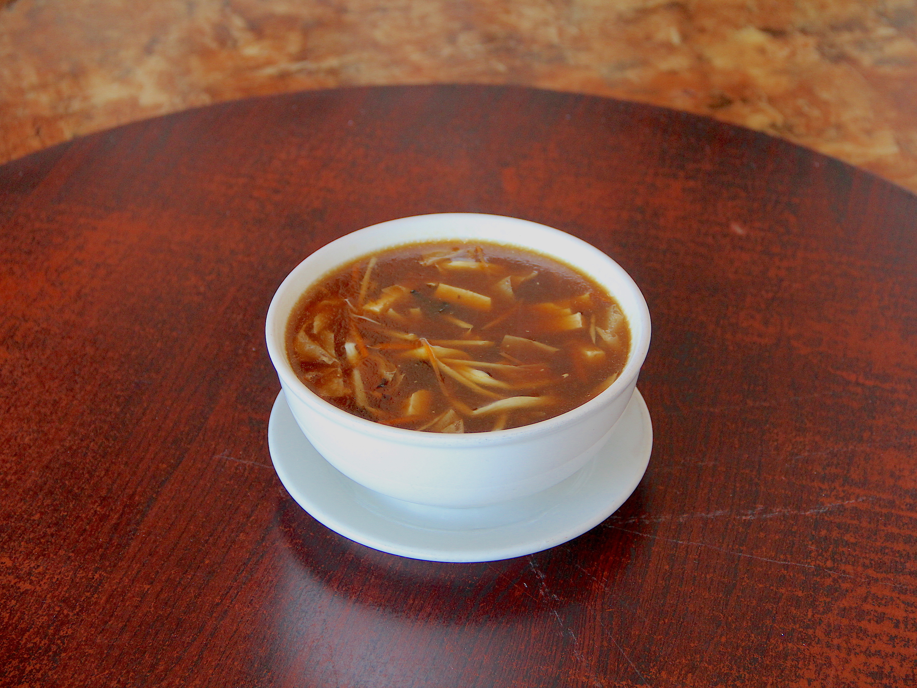 Order Hot and Sour Soup food online from House Of Fortune Vegetarian store, Rowland Heights on bringmethat.com