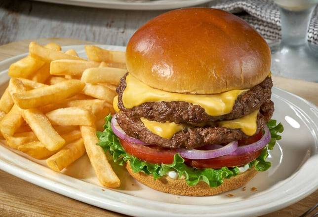 Order Deluxe Double Cheese Burger food online from 8 Fahrenheit store, Lawrenceville on bringmethat.com