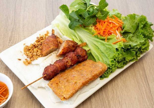 Order Banh hoi nem nuong, chao tom, tau hu ky food online from Pho Consomme store, Gardena on bringmethat.com