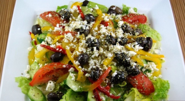 Order Greek Salad food online from Safir Mediterranean Cuisine store, Woodland Hills on bringmethat.com