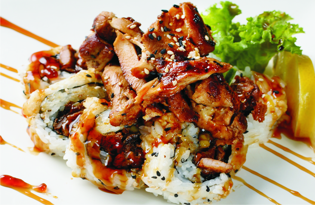 Order 45. Chicken Teriyaki Roll food online from I Love Sushi store, Santa Clarita on bringmethat.com