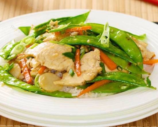 Order Chicken with Snow Peas (qt) food online from Wu's Garden store, Upper Leacock on bringmethat.com