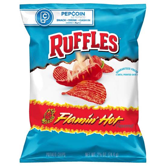 Order Ruffles Potato Chips Flamin Hot Flavored (2.625 oz) food online from Rite Aid store, Eugene on bringmethat.com