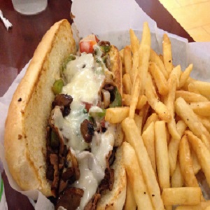 Order Philly Cheese Steak Combo with Fries food online from Mid-East Cafe And Restaurant Llc store, Akron on bringmethat.com