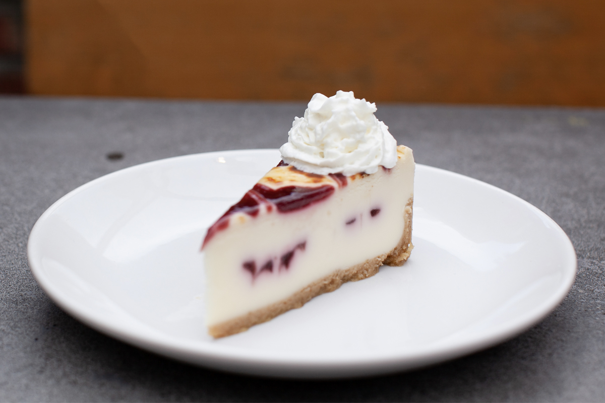 Order Raspberry White Chocolate Cheesecake Slice food online from Matchbox store, Washington on bringmethat.com