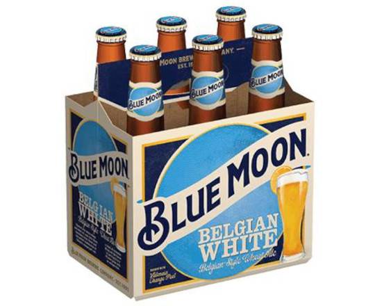 Order Blue Moon, 6pk-12oz bottle beer (5.4% ABV) food online from Audet's Wine & Spirits, store, Lynn on bringmethat.com