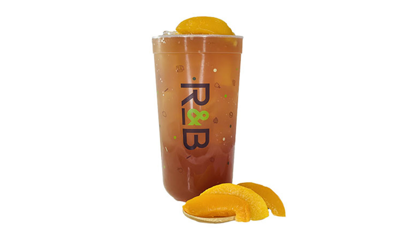 Order Peach Black Tea with Aloe Vera food online from R&B Tea store, Gardena on bringmethat.com