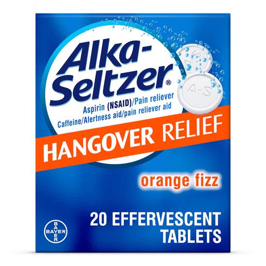 Order Alka-Seltzer Hangover Relief Tablets (20 ct) food online from Rite Aid store, Cortland on bringmethat.com
