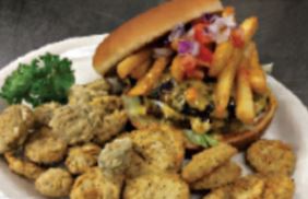 Order The "West Texas RedNeck" Burger food online from Wolfies Restaurants & Sports Bars store, Sugar Land on bringmethat.com