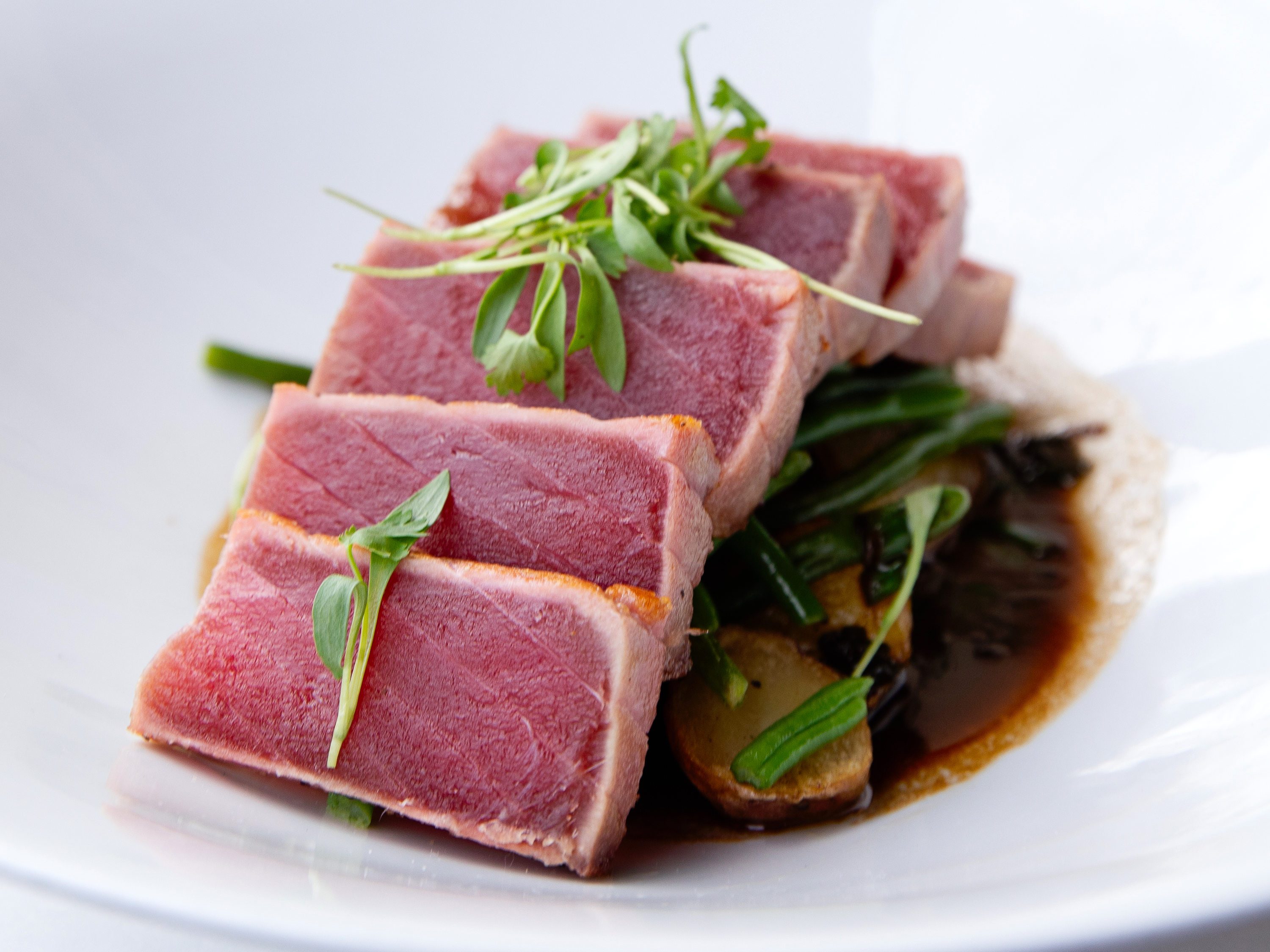 Order Seared Ahi Tuna food online from Parc Bistro-Brasserie store, San Diego on bringmethat.com