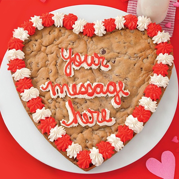 Order 14" Cookie Cake - Heart  food online from Mrs. Fields store, Layton on bringmethat.com
