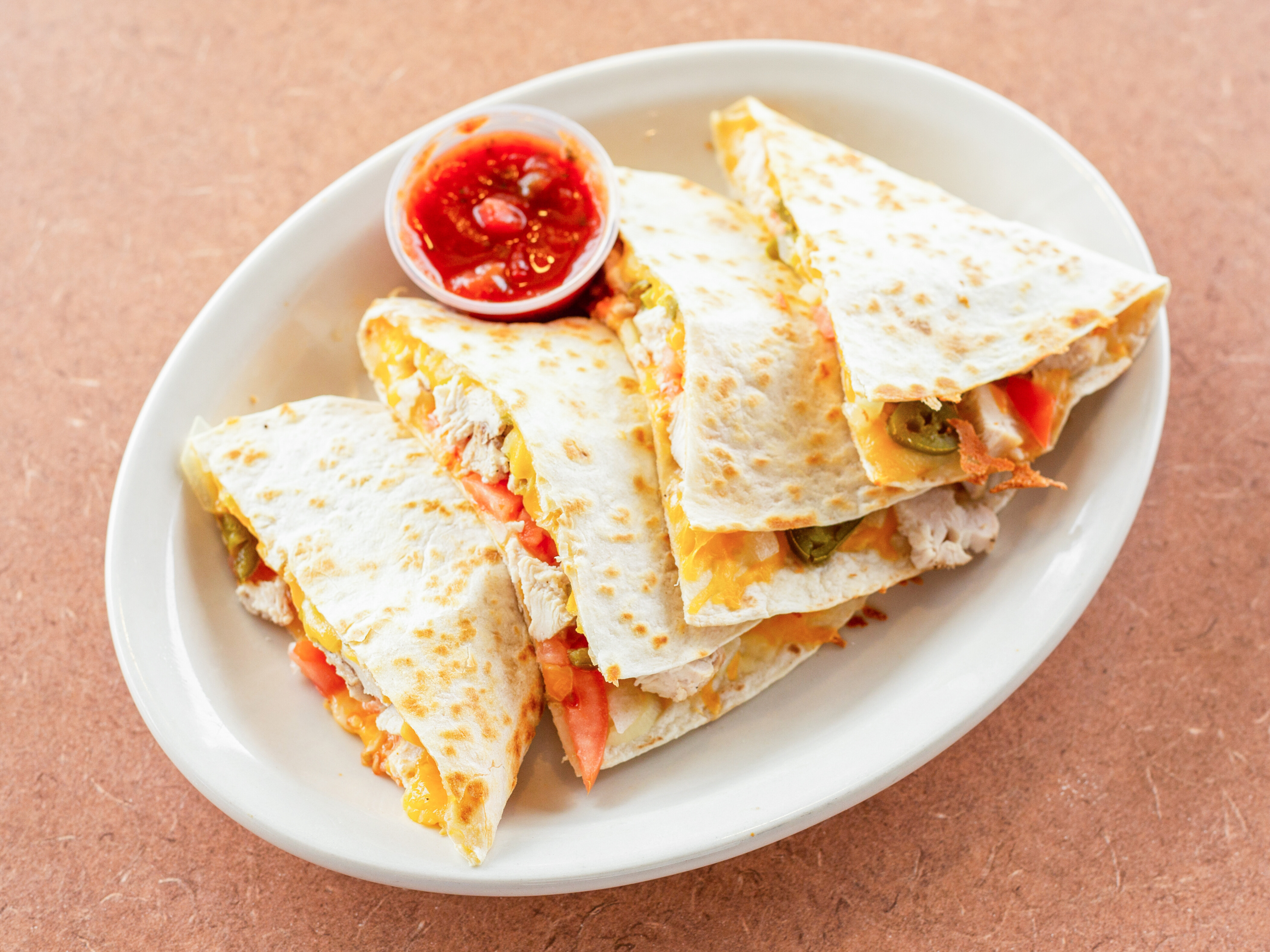 Order Chicken Quesadillas food online from Around The Clock store, Crystal Lake on bringmethat.com