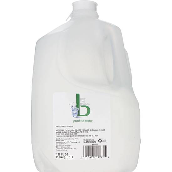 Order Just The Basics Purified Water, 128 OZ food online from Cvs store, CENTRAL FALLS on bringmethat.com