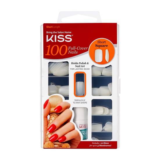 Order KISS 100 Count Nails, Short Square food online from CVS store, INGLEWOOD on bringmethat.com