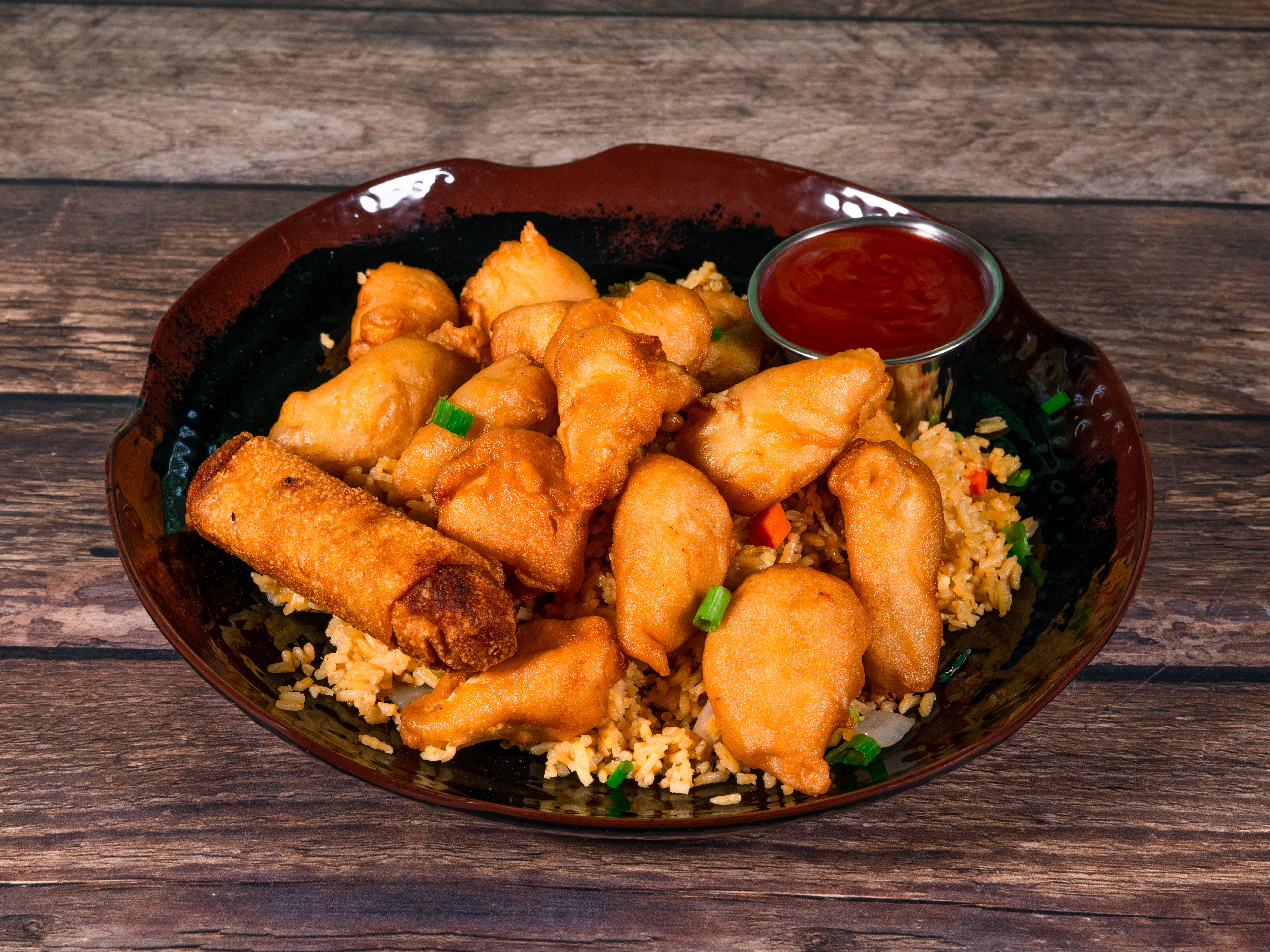 Order Sweet Sour Chicken Dinner Combo food online from New Hong Kong Express store, Corpus Christi on bringmethat.com