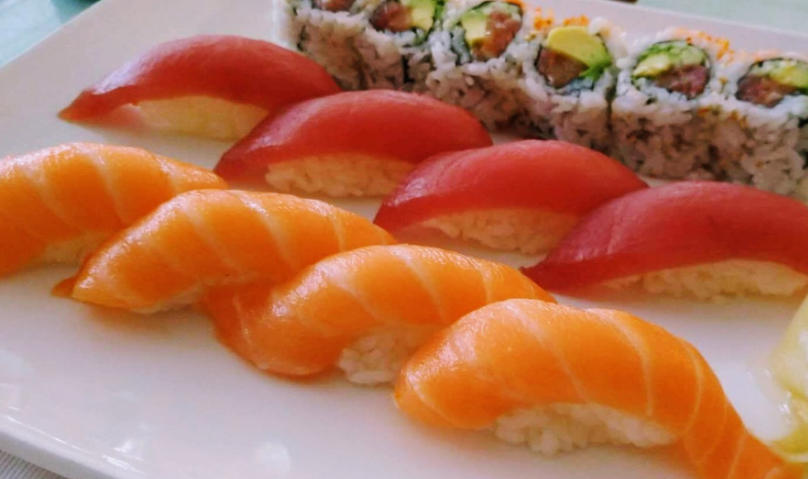 Order 5. Tuna and Salmon Combo food online from Bay Sushi store, Brooklyn on bringmethat.com