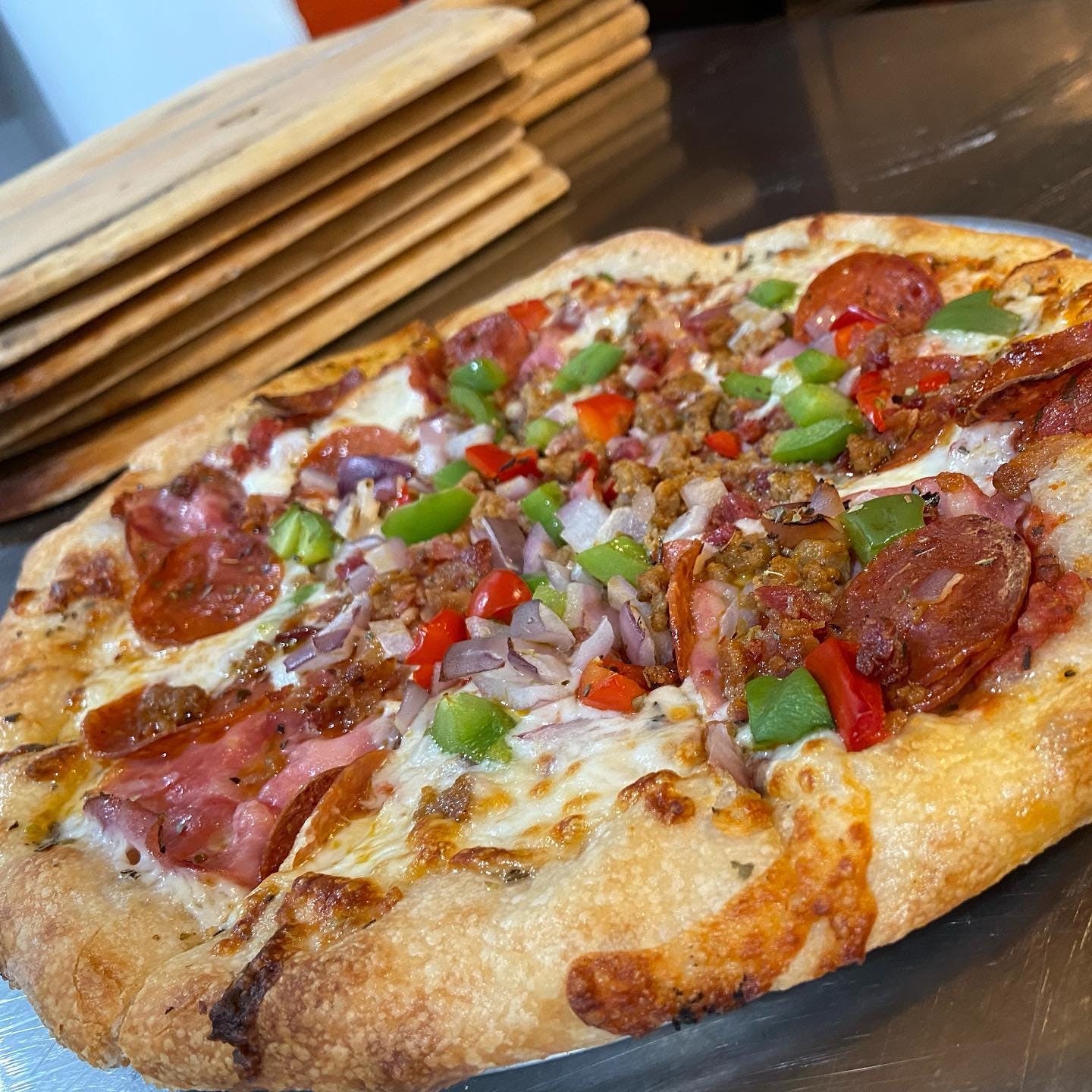 Order Destroyer Pizza - 12'' food online from Cap Pizza & Tap House store, Stockton on bringmethat.com