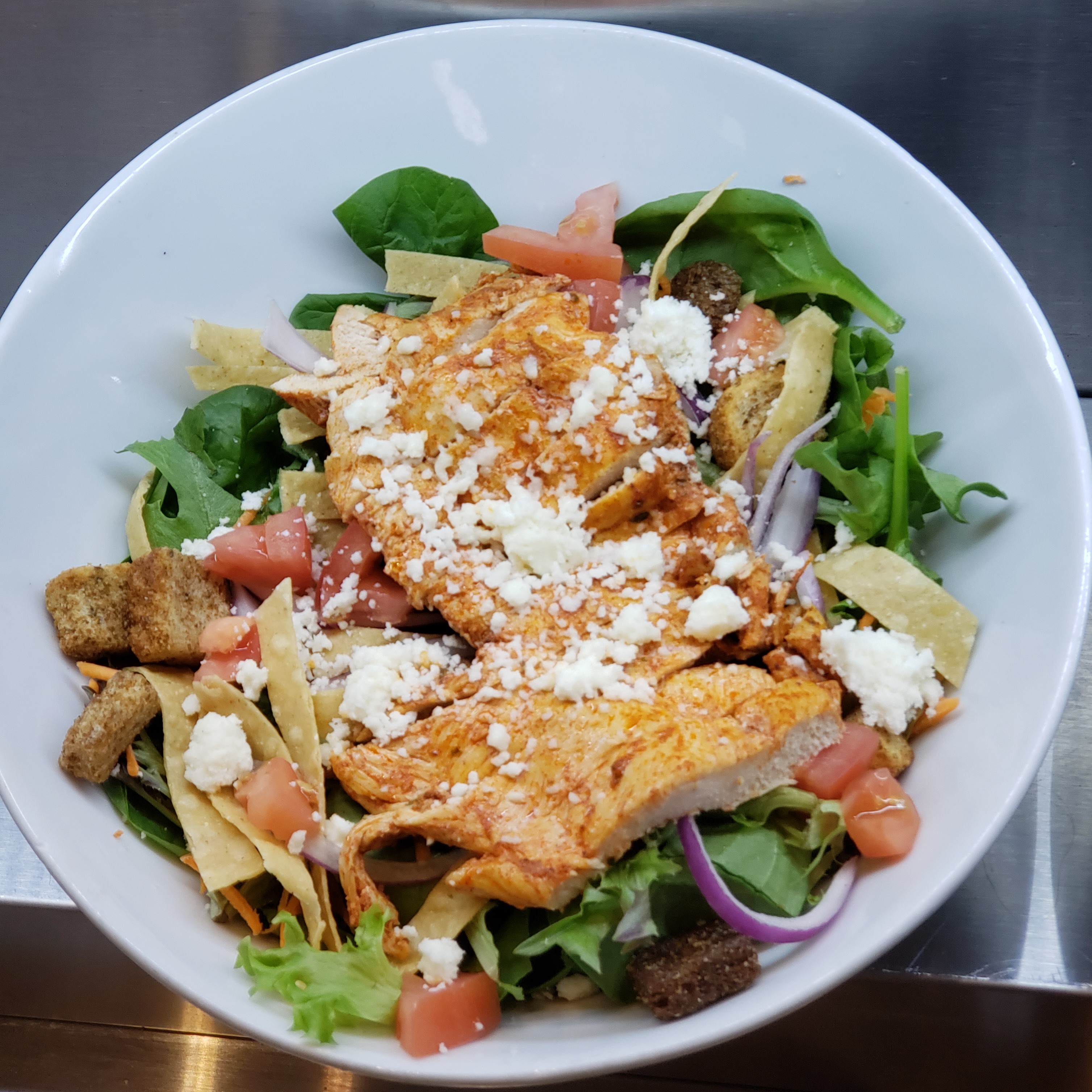 Order Specialty 1- TEX MEX CHICKEN SALAD. food online from Energy Life Cafe store, Beverly Hills on bringmethat.com